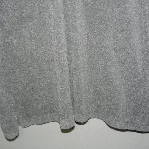 Soft Surroundings Womens Dark Grey Mid Button Fleece Pullover Sweater Size PM - Picture 2 of 8